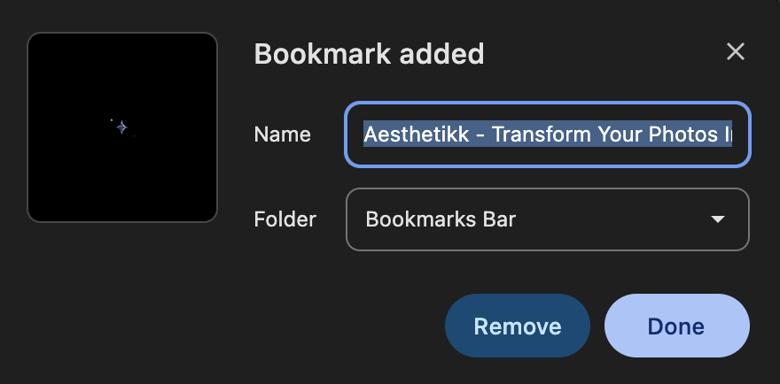 Install Aesthetikk in Chrome on desktop